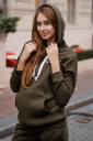 Спортивний костюм 4218115-72 для вагітних і годування, хакі