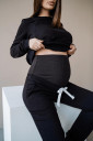 Спортивный костюм 4205114-74 для беременных и кормления, чёрный