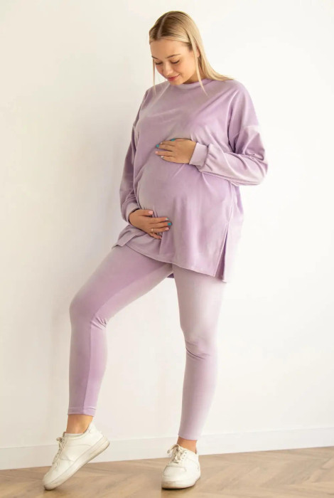 Джемпер та легінси для вагітних 44731541-4, лавандового кольору