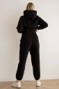 Тёплый костюм на флисе для беременных и ГВ 4464115-4, чёрного цвета