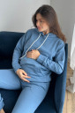 Голубой спортивный костюм для беременных и кормления 4218114-4
