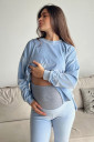 Джемпер и леггинсы для беременных 4473151-4, голубого цвета