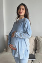 Джемпер та легінси для вагітних 44731541-4, блакитного кольору