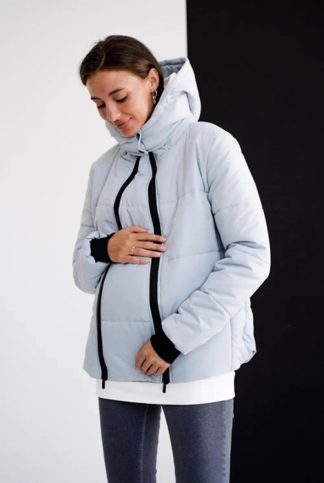 Куртка 434125 для беременных, серо-голубой
