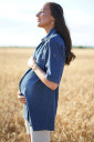Джинсова сорочка для вагітних арт. 898411, синій