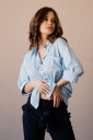 Блуза-рубашка 2101755 для беременных, голубой