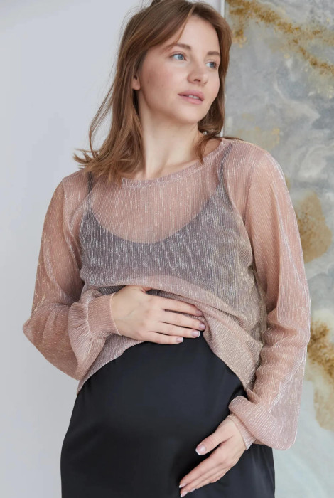 Блуза 4385759 для беременных, бёжевый