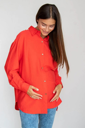 Блуза-сорочка для вагітних 2101711, кораловий