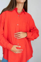 Рубашка для беременных 2101711, коралового цвета