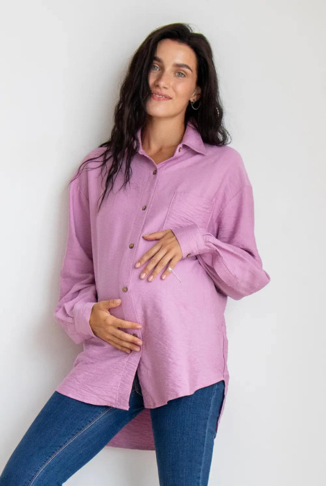 Сорочка для вагітних 2101711, лавандового кольору