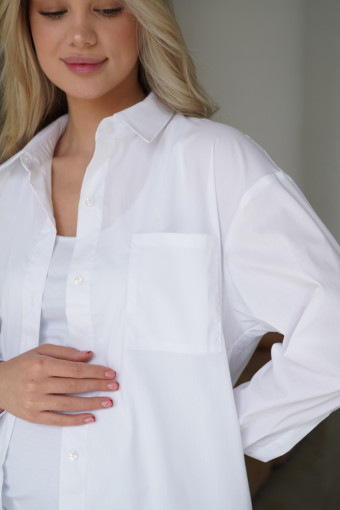 Блуза-сорочка для вагітних 2101765, білий