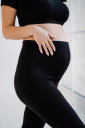 Трикотажные леггинсы для беременных 3052041-2 с высоким поясом, черного цвета.
