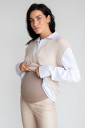 Кожаные леггинсы для беременных 4221226-4, молочный