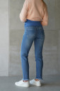 Голубые джинсы для беременных с комбинированым поясом 1172501-4