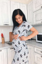 Ночная рубашка для беременных и кормления арт. 4103024, серый меланж