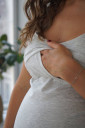 Нічна сорочка для вагітних і годування 3059041, сірий меланж
