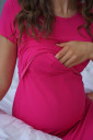 Ночная рубашка для беременных и кормления арт. 4138041, малиновый
