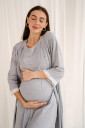 Нічна сорочка для вагітних і годування арт. 4138041, сірий меланж