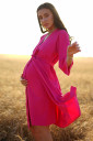 Халат для беременных арт. 3057041, малиновый