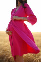 Халат для беременных арт. 3057041, малиновый
