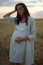 Халат для вагітних арт. 3057041, сірий меланж