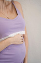 Нічна сорочка для вагітних і годування 3059041, лавандовий