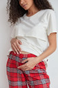 Пижама 4395729 для беременных и кормления, красный