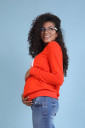 Джемпер для вагітних та годування арт.3120114-67, помаранчевий