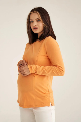 Джемпер 4374041 для беременных и кормелния, оранжевый