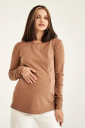 Джемпер мокко для беременных и кормящих мам арт. 4374041