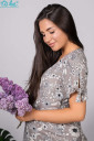 Платье для беременных арт.4173604, серый с цветами