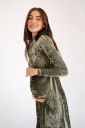 Платье 4226126 для беременных, тёмнo-зeлёный