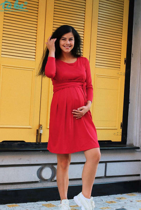 Сукня для вагітних та годування арт.4109653, червоний