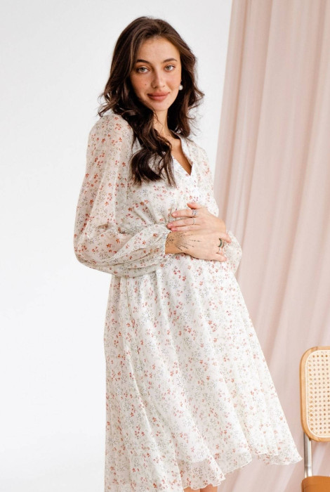 Платье 1461704 для беременных и кормления, оливковый