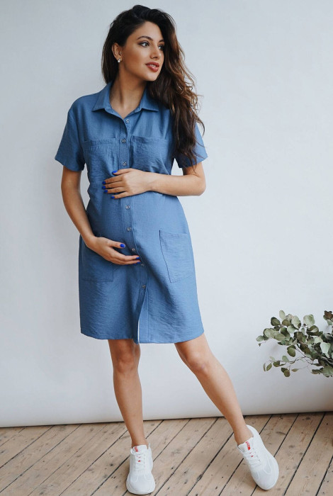 Платье для беременных арт. 4248710, деним