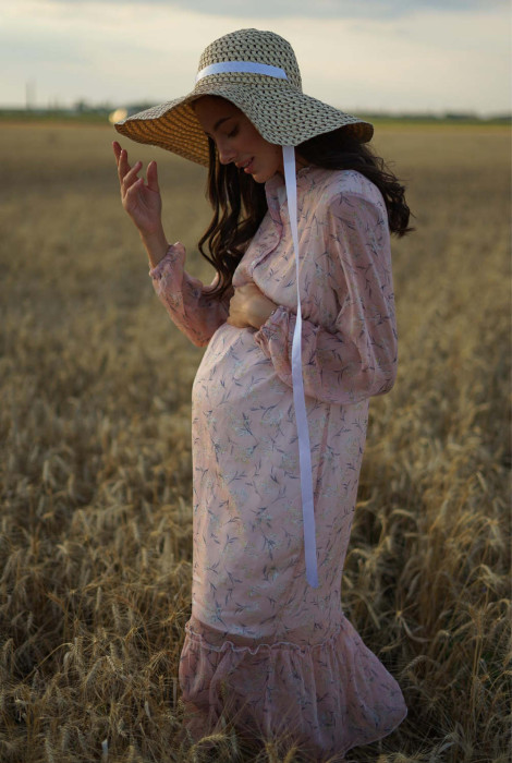 Сукня для вагітних арт. 1458704, персиковий
