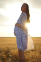 Платье для беременных и кормления арт. 4250704, лазурный