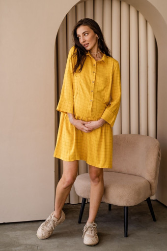 Платье 4319738 для беременных и кормления, жёлтый