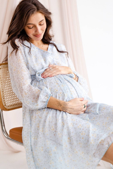 Платье 1461704 для беременных и кормления, голубой