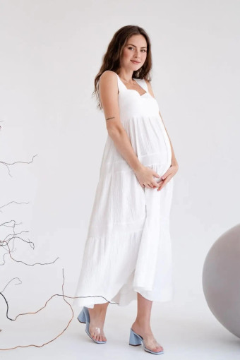 Сукня 4323746 для вагітних, білий