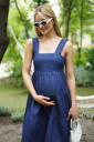 Джинсовый сарафан 4336477 для беременных, синий