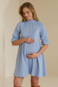 Муслиновое платье для беременных и кормления 4501 746, голубой