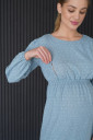 Стримана маленька сукня для вагітних і годування 4497763, бакитний
