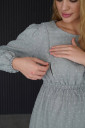 Сдержанное маленькое платье для беременных и кормления 4497763, серый