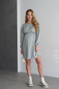 Стримана маленька сукня для вагітних і годування 4497763, сірий