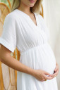 Муслиновое платье для беременных и кормящих 4509 749, белое