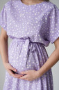 Невесомое платье для беременных и кормления 4337 768, лавандовое в горошек