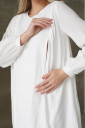 Сукня для вагітних і мам, що годують із бавовняною підкладкою 4502 769, молочна