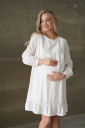 Сукня для вагітних і мам, що годують із бавовняною підкладкою 4502 769, молочна