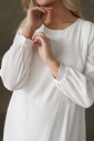 Хлопковое платье для беременных и кормления хлопковой подкладкой 4502 769, молочное